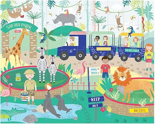 Miniatura 4 de Floss & Rock Jungle Magic - Rompecabezas de 50 piezas, juego de actividades para niños