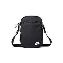 Nike Nk Heritage Crossbody – Fa21, Borsa Sportiva Unisex Adulto, Black, Black, White, Taglia unica