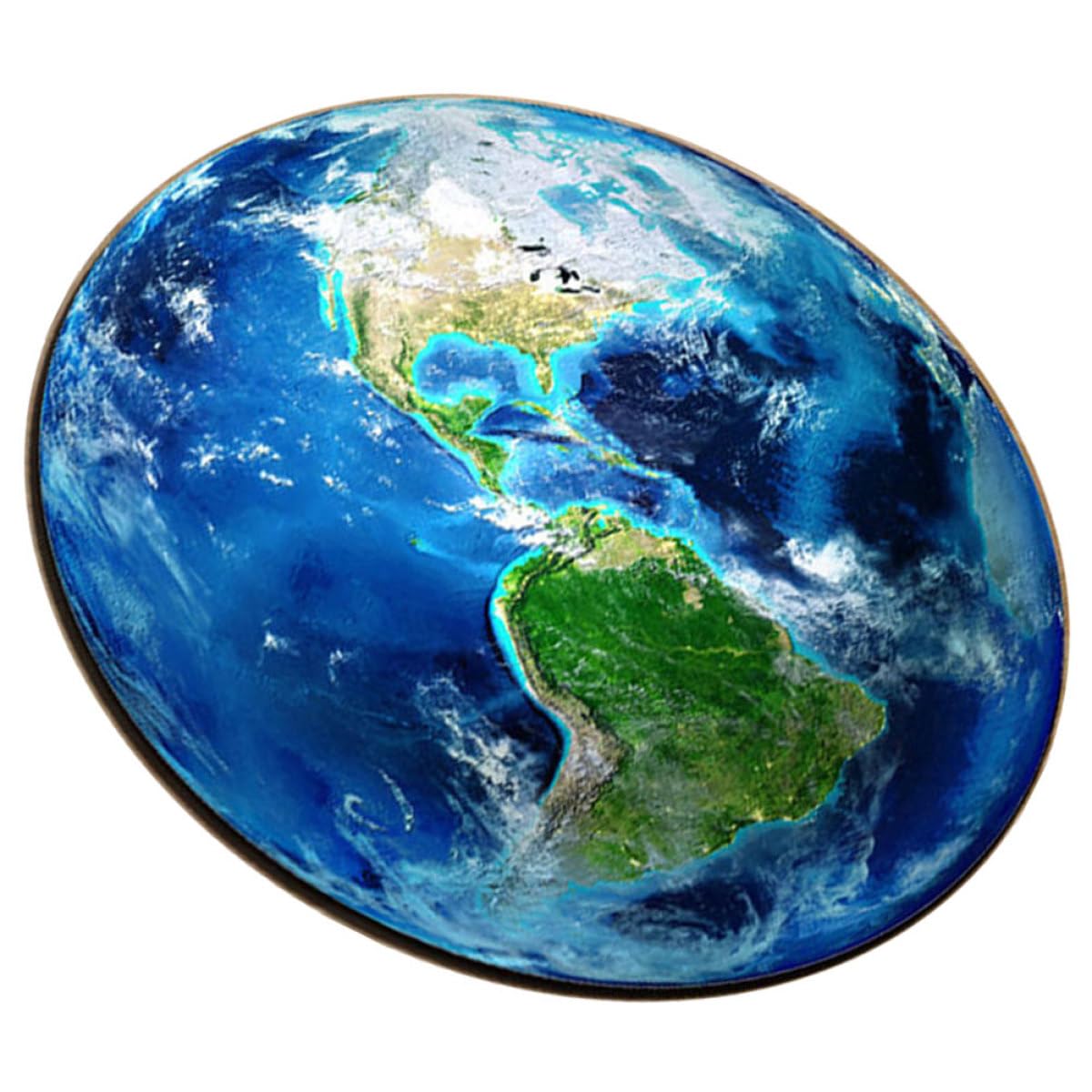 POPETPOP Alfombra Antideslizante Redonda de 80 CM para Silla Gamer Diseño Globo Terráqueo, Adecuado para Sala de Estar y Oficina