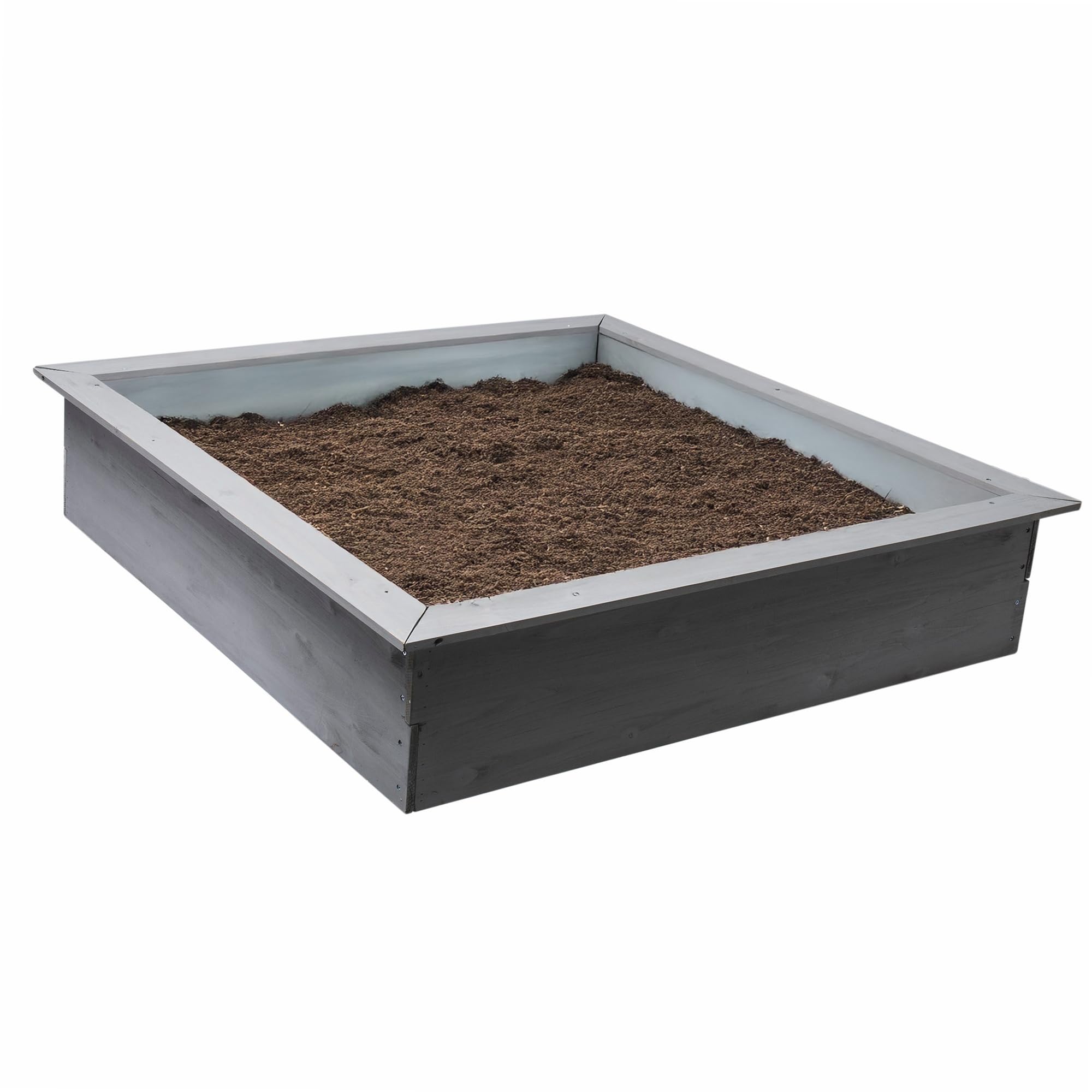 WERKA PRO Carré Potager en Bois - Cultivez Légumes et Herbes Aromatiques - 115 x 115 cm - Hauteur 25 cm - Structure Robuste e