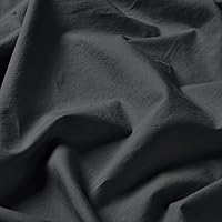 Vista 2 de PHF Sábana bajera ajustable de algodón 100% lavado en prenda, tamaño Queen - Cozy Cloud sábana inferior suave como lino solo con bolsillos profundos