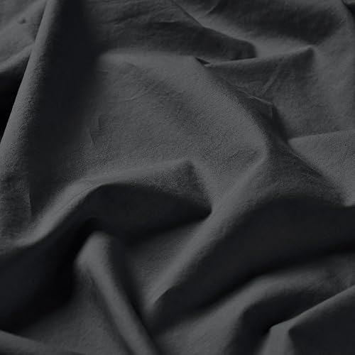 Miniatura 2 de PHF Sábana bajera ajustable de algodón 100% lavado en prenda, tamaño Queen - Cozy Cloud sábana inferior suave como lino solo con bolsillos profundos