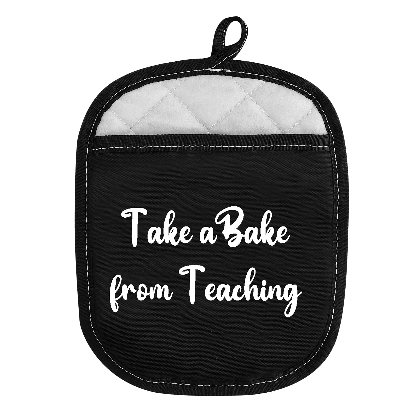 BLUPARK Teacher Mentor Tutor Appreciation Gift Take a Bake from Teaching Pot Holder Oven Mitt Potholder Baking Cookies (Take a Bake)