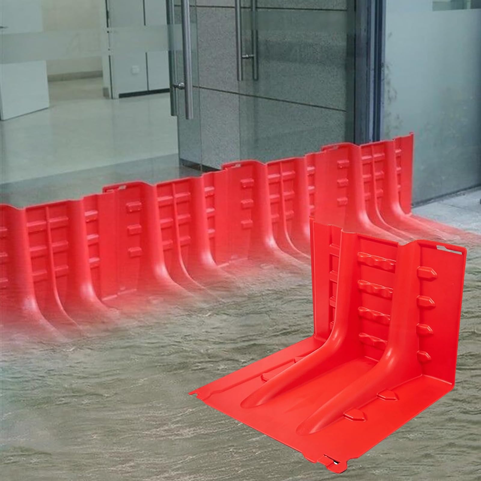 Barrière de protection contre les inondations en L en plastique ABS, lot de 1 à 6 pièces