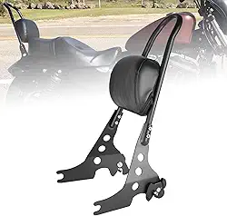 Goldfire Motocicleta Sissy Bar Destacável Traseiro Passageiro Encosto Vertical com Almofada Almofada para Harley Sportster XL 883 1200 2004-Up