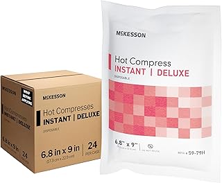 McKesson Hot Compress Instant Hot Pack [24 Pack] Disposable, Heat Packs for Pain Relief, 6.7 in x 9 in
