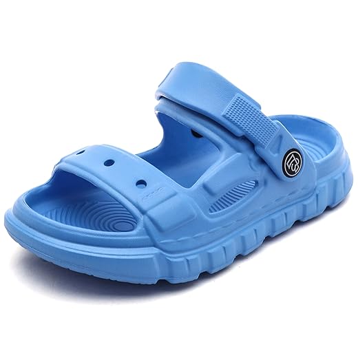 Femizee Sandálias e tamancos conversíveis 2 em 1 para meninos e meninas, sandália aquática com alça traseira ajustável para piscina e praia