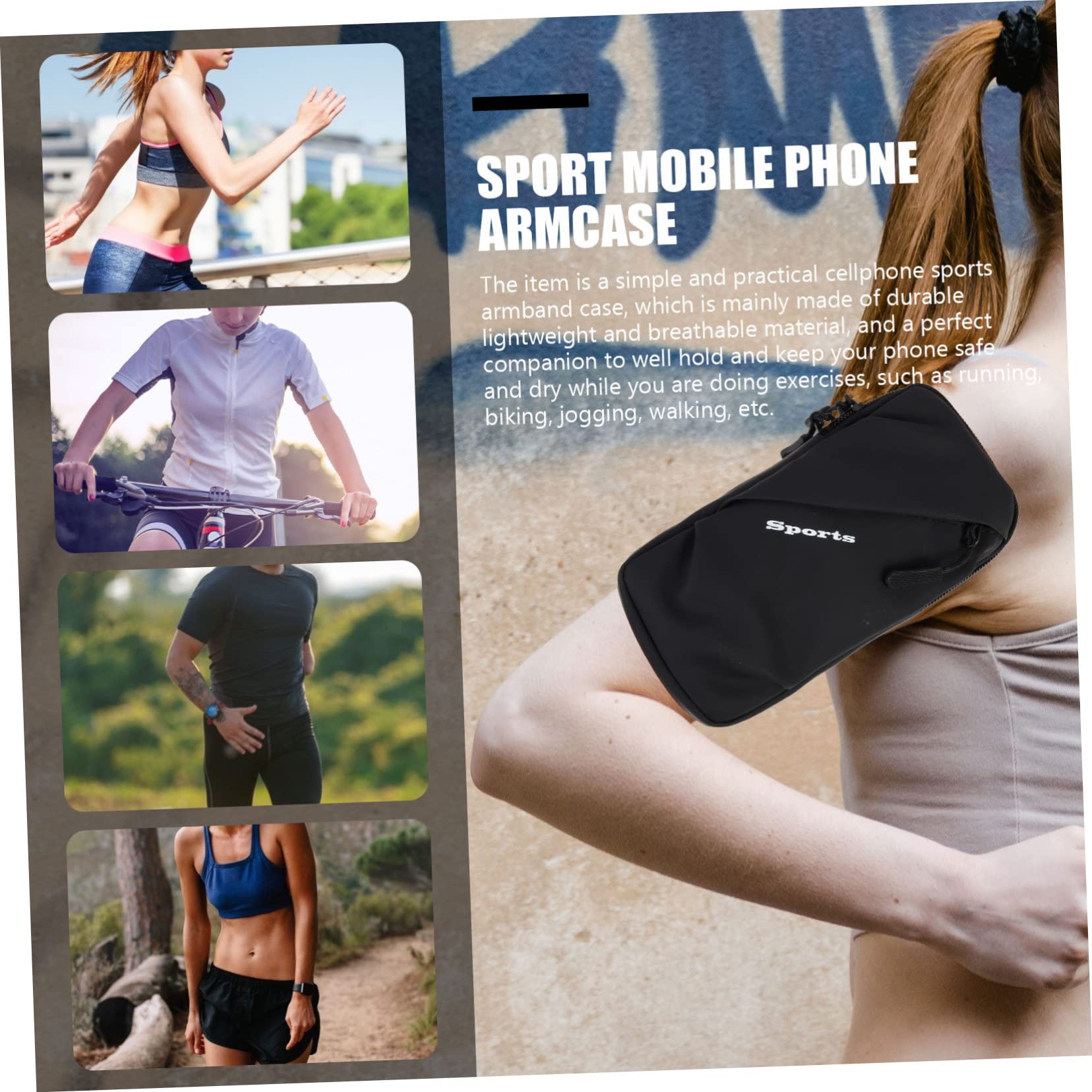 DOITOOL 4pezzi Brassard Per Smartphone Braccio Elasticizzata All Per Jogging e Fitness Protezione Design e