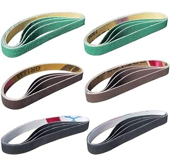 24 Pcs 1/2" x 12" Replacement Belt Kit for Work Sharp Original Knife & Tool Sharpener and Combo Knife Sharpener WSKTS & WSKTS-KT - 80/120/240/400/1000/1200 Grits.