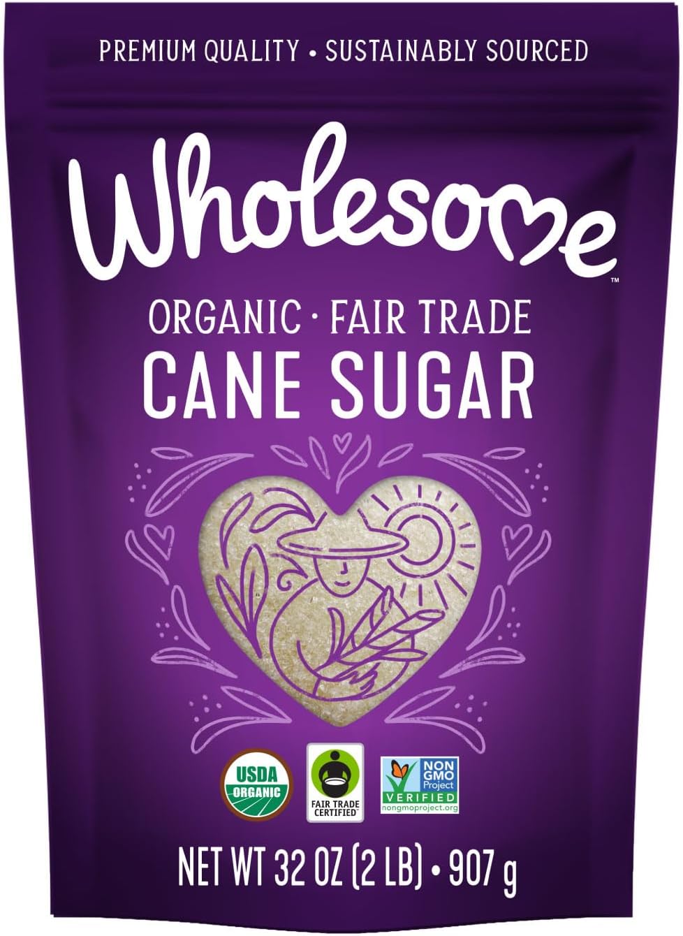 Wholesome Sweeteners Organic Cane Sugar, 2 lb (907 g)