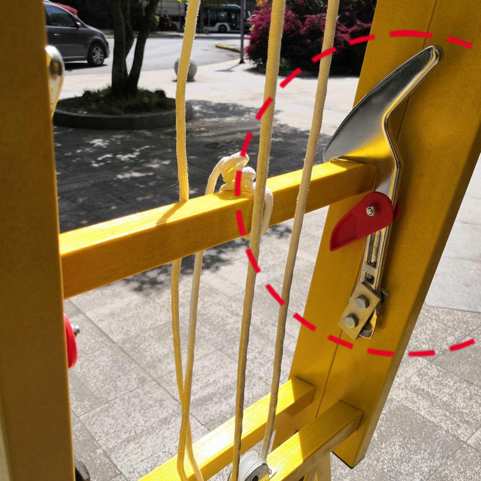 2 Cierres de Extensión para Peldaños. Reemplazo Directo. Accesorios de Calidad, Resistentes Y Fiables. Fácil Instalación. Piezas de Escalera D, Cerraduras de Peldaño Grande