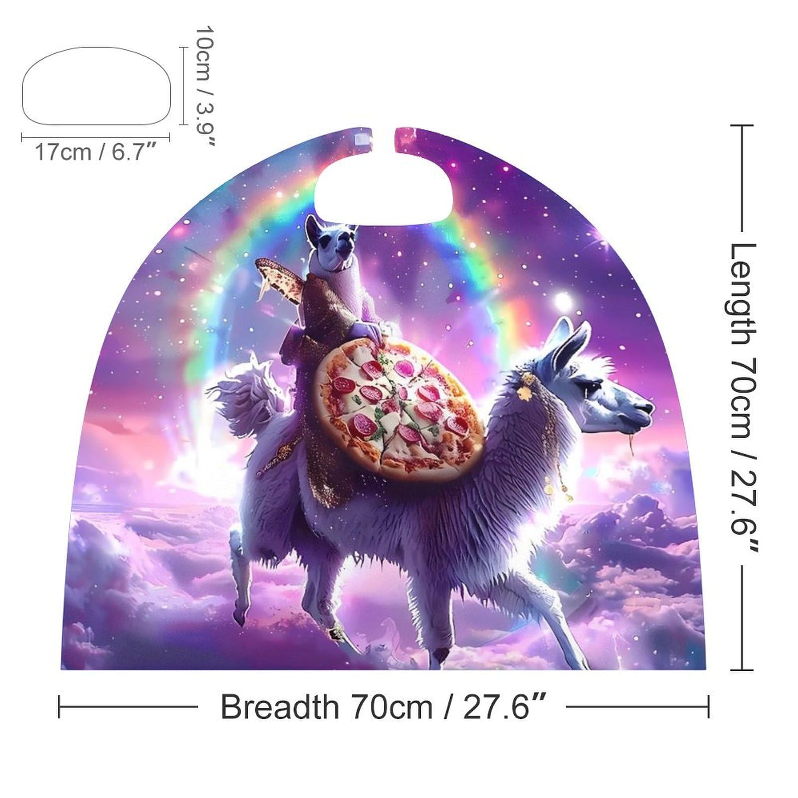 Llama Pizza Galaxy Funny Superhero Cloak Cape for Men Women Christmas Halloween Party Cosplay Costumes Accessories