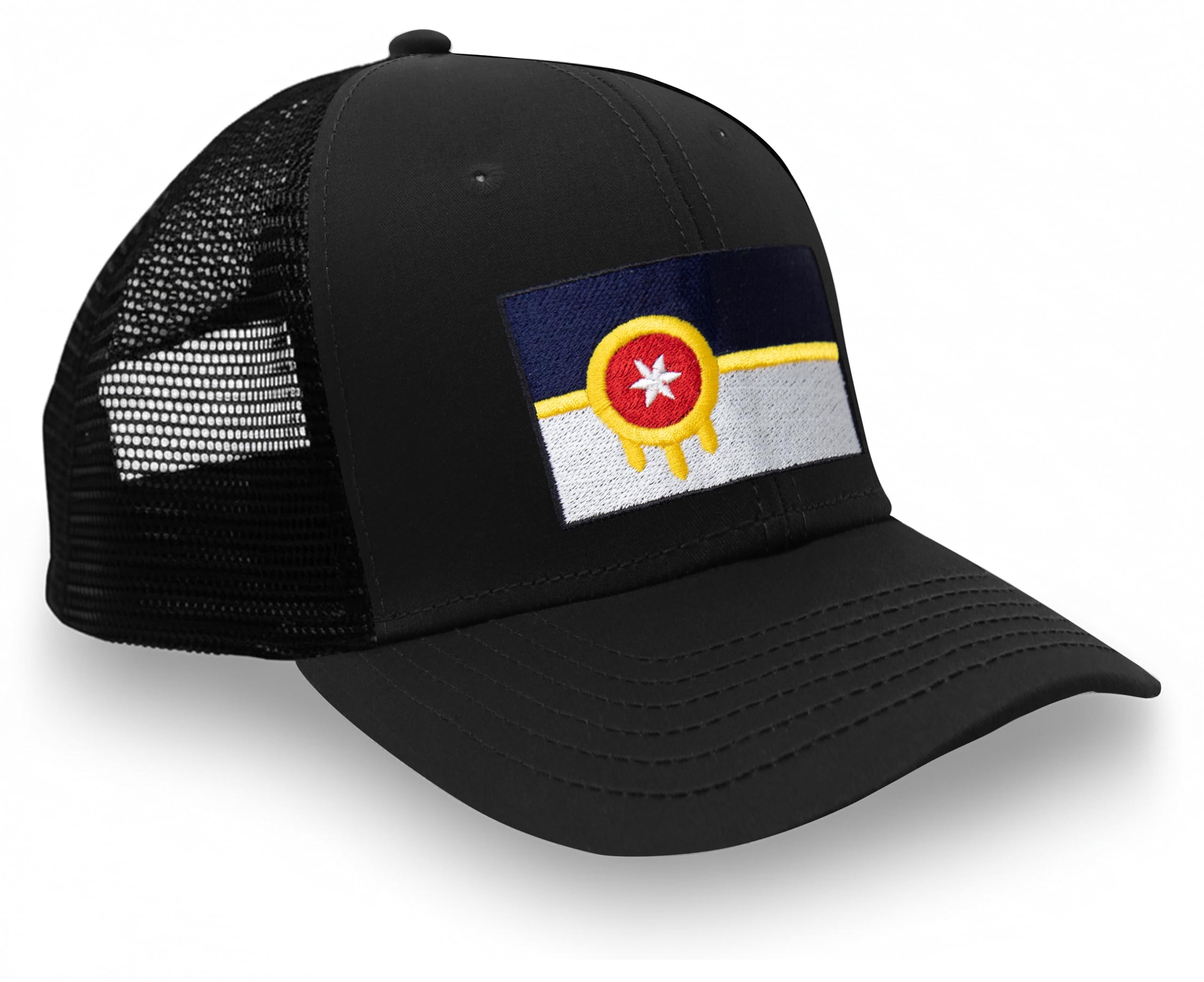International Tie City Hat for Men and Women, Adjustable Snapback Trucker Baseball Cap with Embroidered Patch