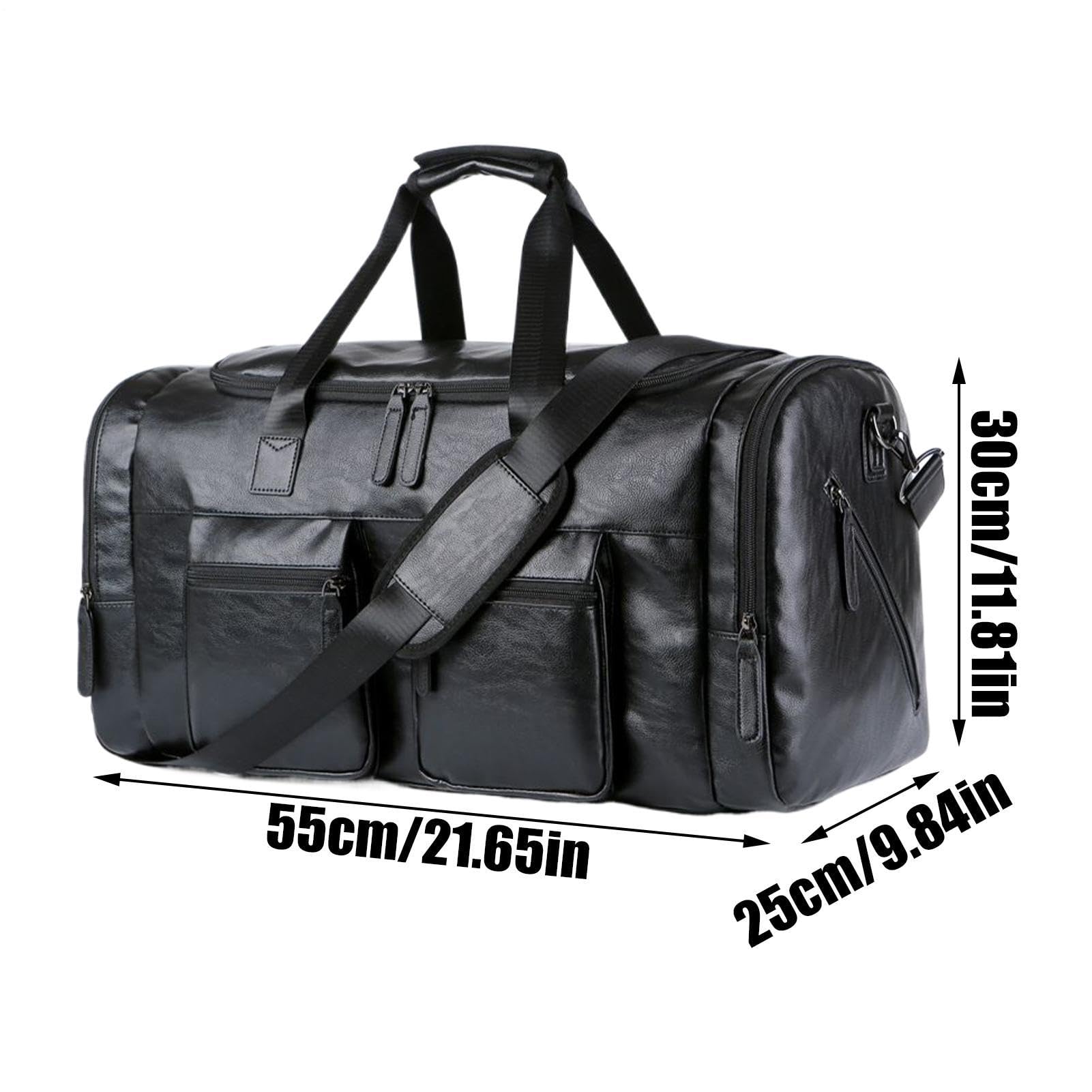 Borsa Duffle Da Viaggio Tote Vintage Grande Con Cinturino Regolabile | Borsa Per La Palestra, Da Viaggio, Per La Notte E Tote Per Papà E Fidanzato, Trasferte, Notte, Weekend, Business, Palestra,