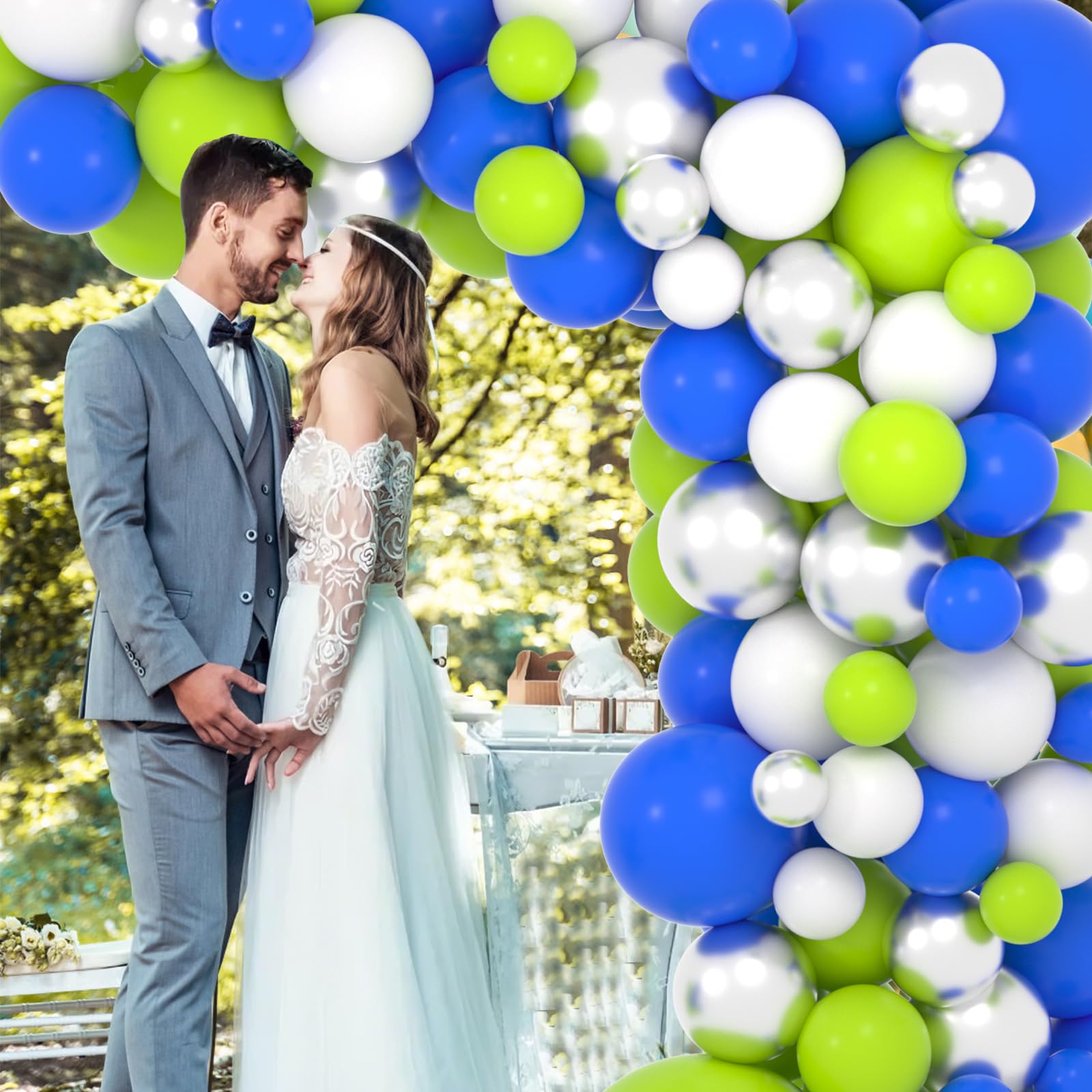 royal blue and lime green dress Royal Blue Mermaid Open Back Long Satin Prom Dresses – luladress main image 1