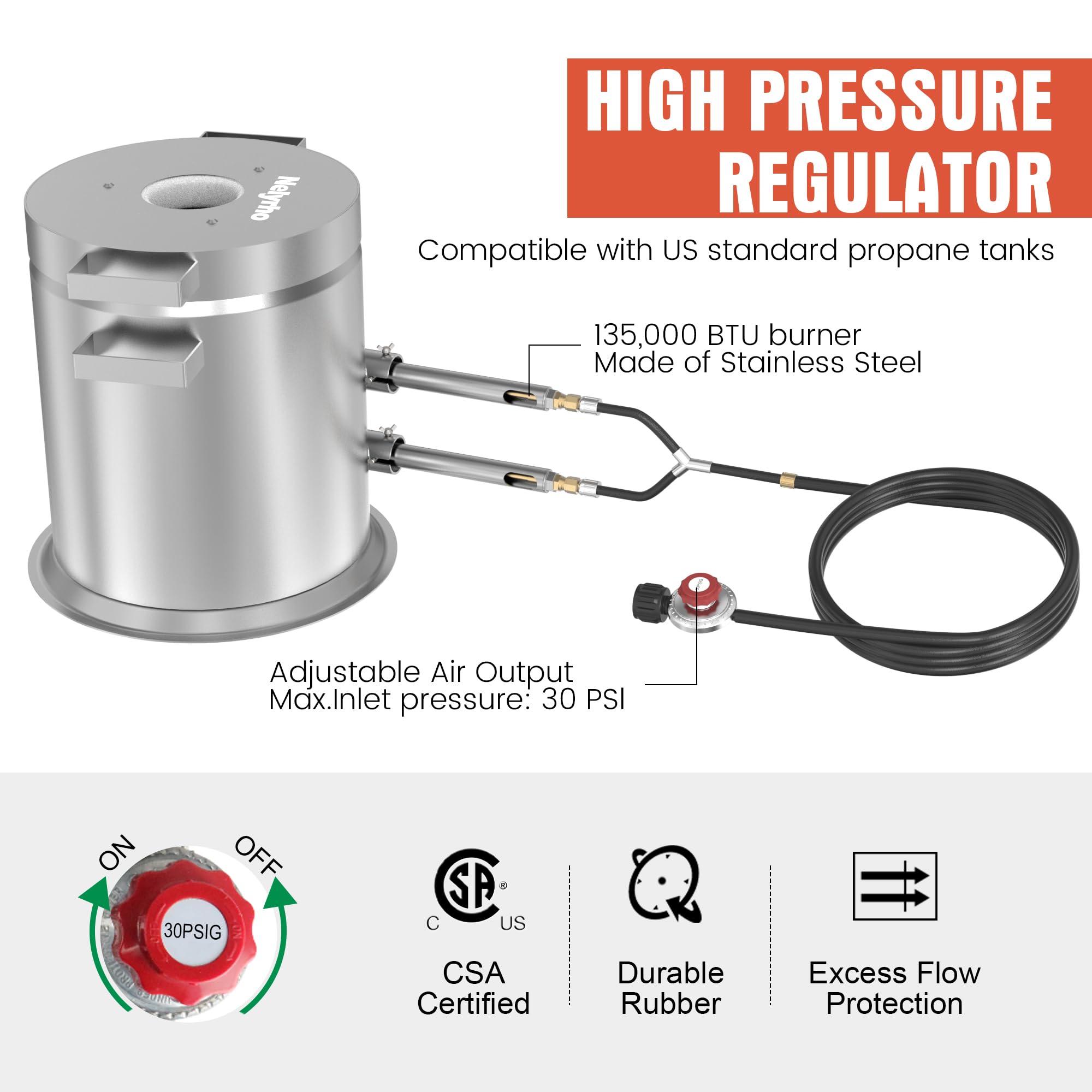 Nelyrho Kit de horno de fusión de propano de 25 kg con pinzas de elevación hechas de acero inoxidable, incluye horno de fundición de crisol para fundición de chatarra, reciclaje de metal dorado,