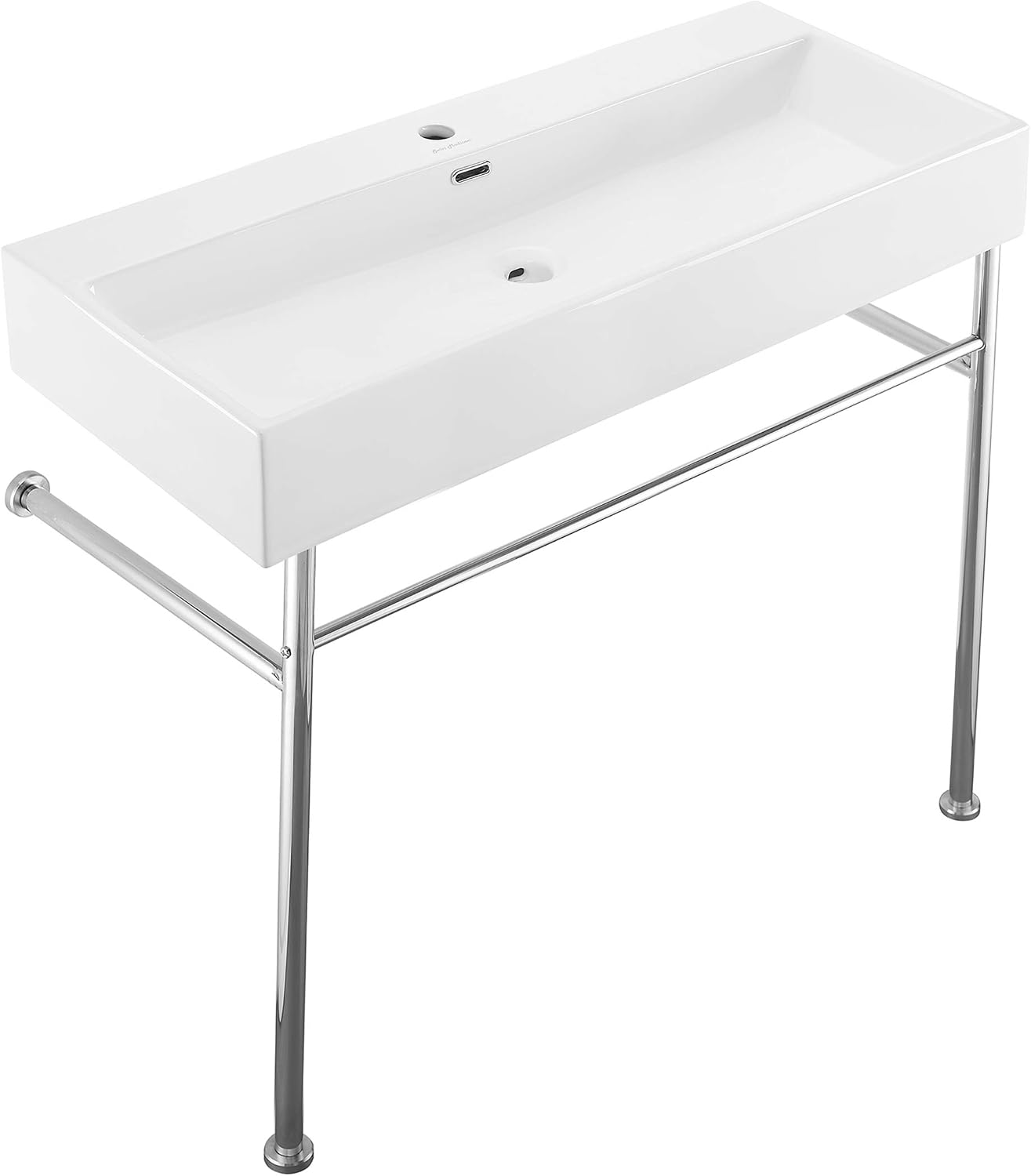 Swiss Madison Well Made Forever SM-CS714, Claire 40" Ceramic Console Sink In Glossy White Basin
