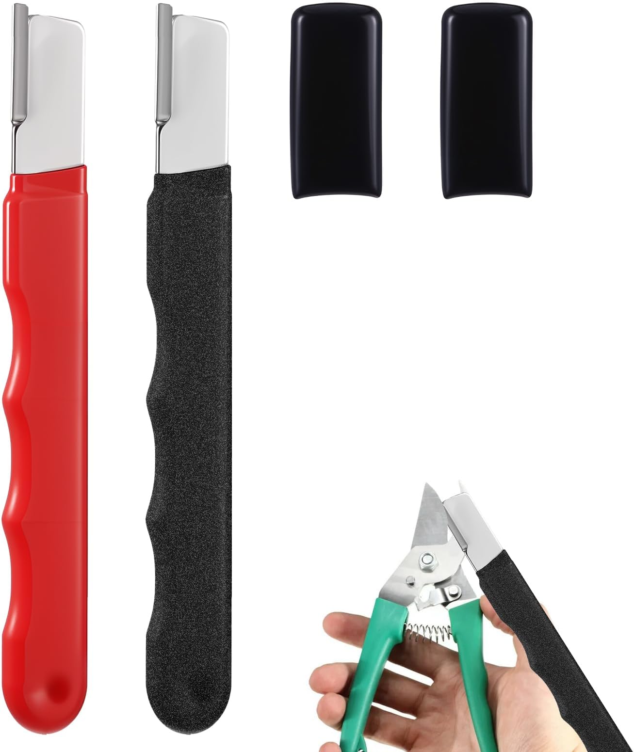 Mabor 2Pcs Garden Tool Sharpener, Garden Shears Sharpeners, Sharpening Tools, Blade Sharpener Tools, Pocket Multi Tool Blade for Loppers Pruner Scissors Secateurs