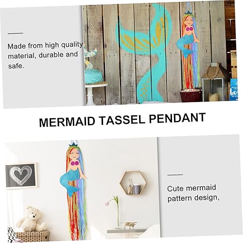 Miniatura 4 de VICASKY Pasadores de bebé con borlas de sirena para bebés, organizador de pinzas para el cabello, tapiz tejido, manta para niñas, pinzas para el