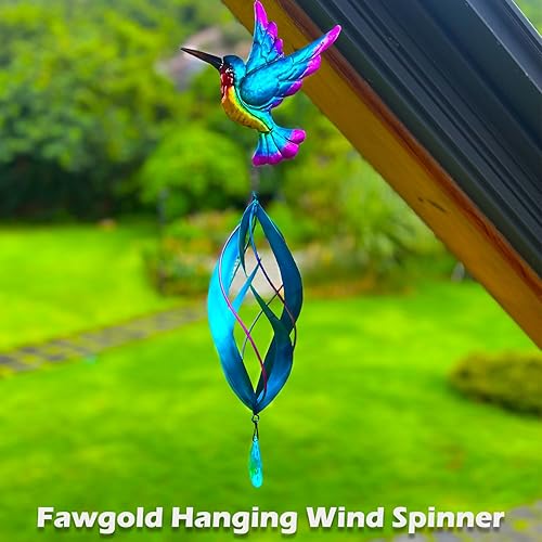 Miniatura 3 de Molinillos de viento cinéticos de colibrí, decoración de metal, para patio y jardín, decoración de jardín, manualidades, adornos, regalo