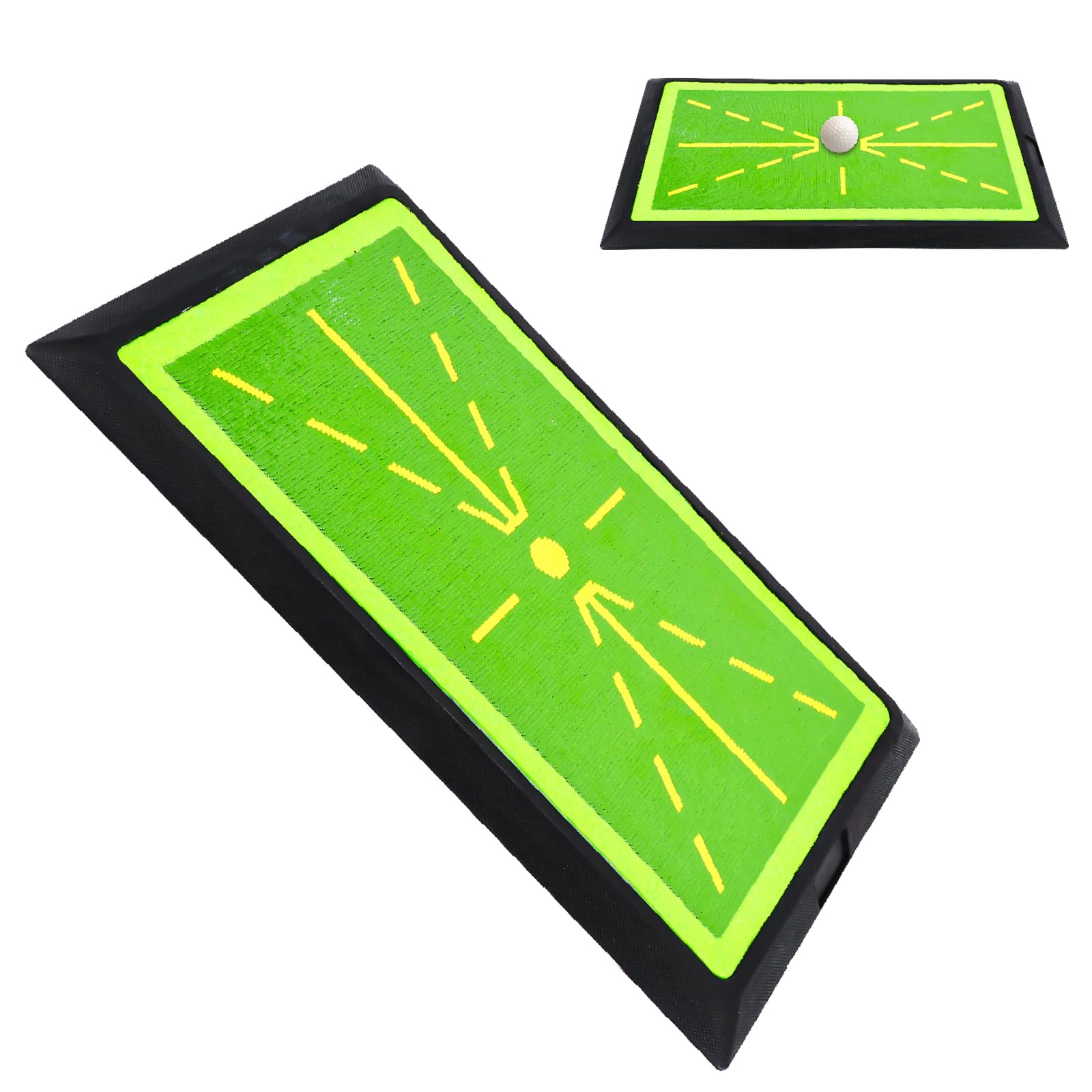 ALLOMN Schwungmatte mit Rutschfester Gummiunterlage - Golf-Übungsmatte für Schlagtraining im Innen- und Außenbereich, Divot-Matte für Anfänger, Erwachsene und Kinder
