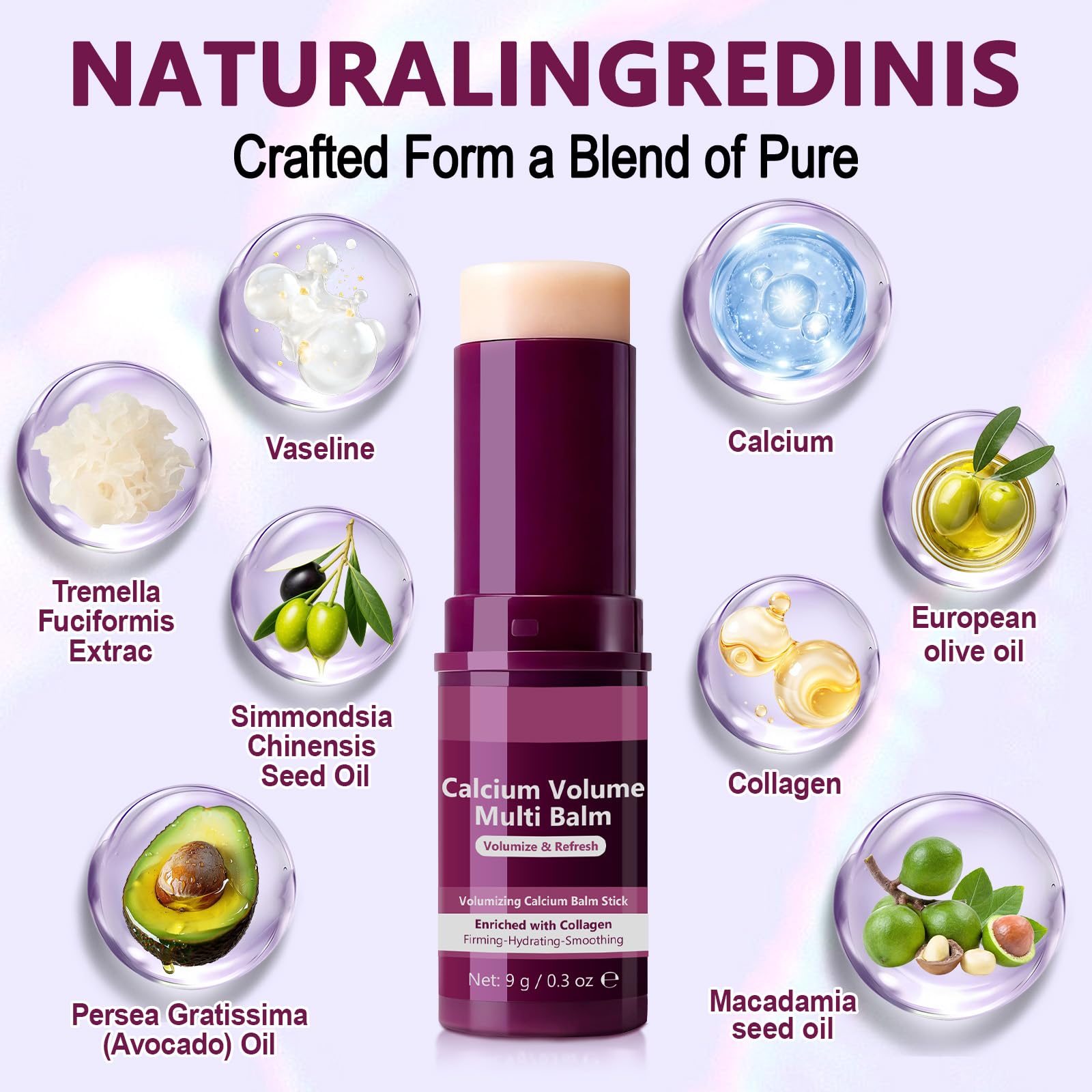Calcium Volume Multi Balm, Calcium Multi Balm Stick, koreański kolagen nawilżający, przeciwstarzeniowy, opadający, zmarszczki, odpowiedni do oczu, twarzy, szyi (3)