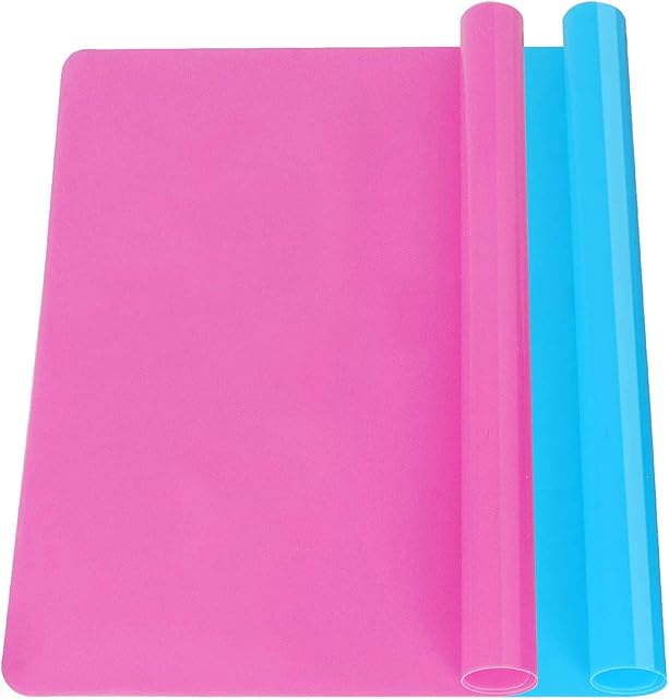 VEGCOO 2pcs Extra Large Silicone Mat Craft Mats Silcone Mat Silicone Sheet for Crafts Jewelry Casting Resin Moulds Mat 40cm*30cm
