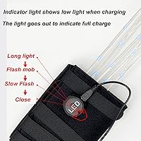 Vista 3 de SSZYace Equipo de caballo Equitación Cola Trampas Ecuestre LED intermitente Barra de luz arnés Deportes al aire libre Carga USB Decoración de montar