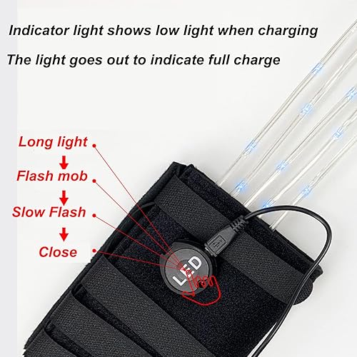 Miniatura 4 de SSZYace Equipo de caballo Equitación Cola Trampas Ecuestre LED intermitente Barra de luz arnés Deportes al aire libre Carga USB Decoración de montar