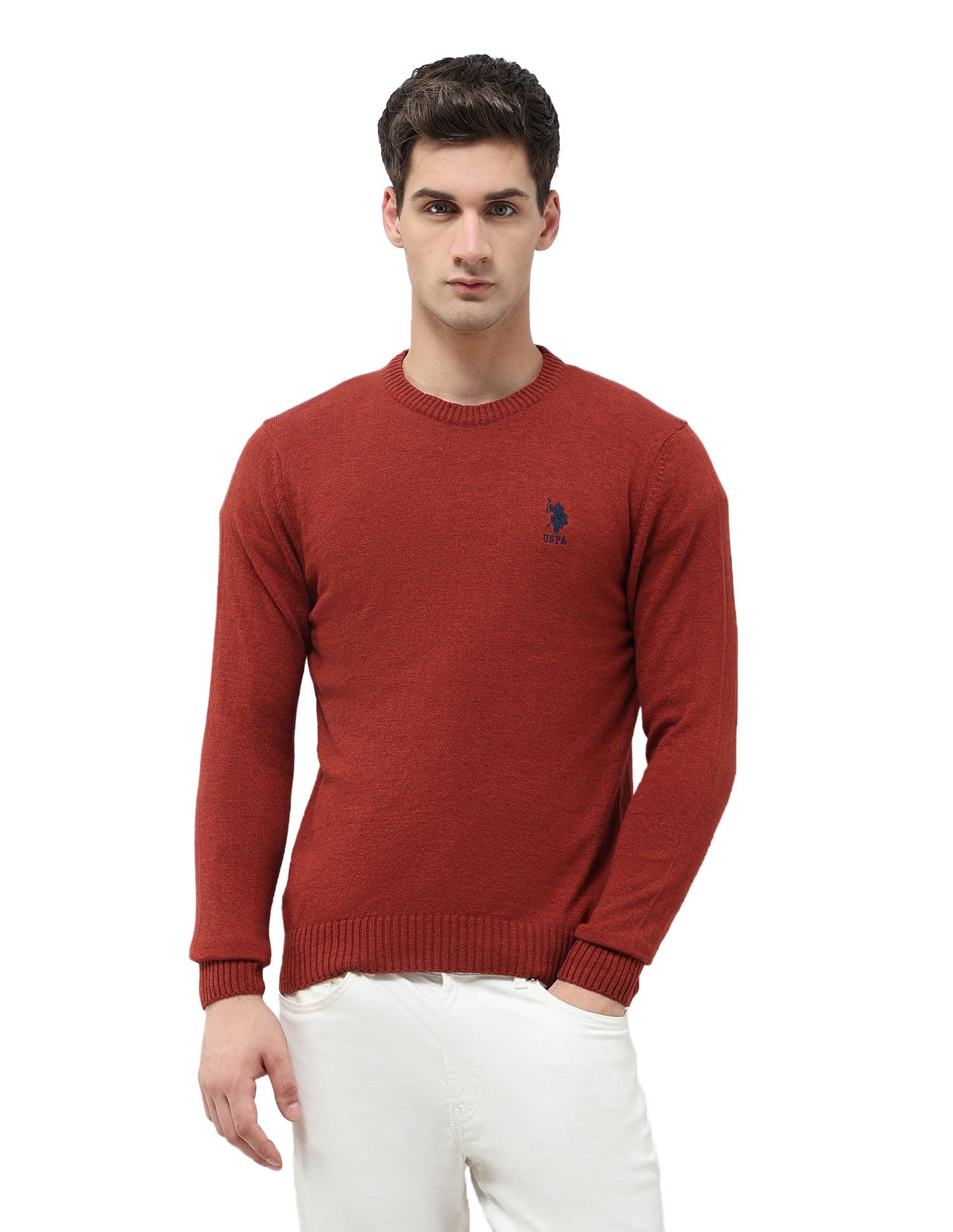 u.s. polo assn. U.s.Polo Association Men's Heathered Regular fit Sweater-picture-23
