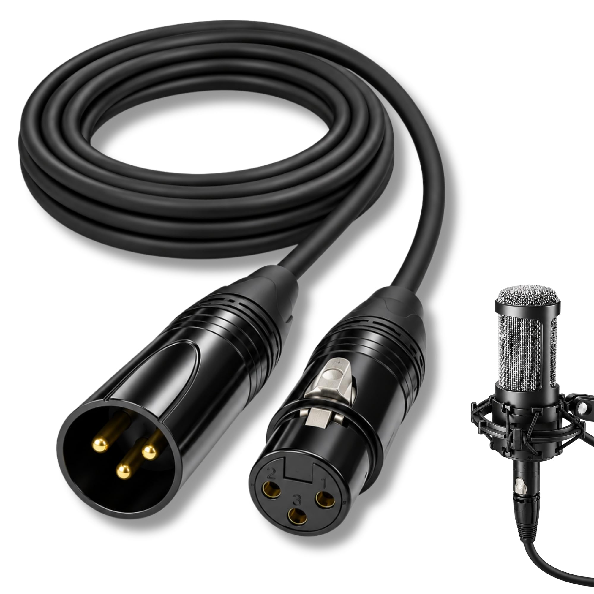 Cable XLR Canon DMX Balanceado Macho a Hembra 5 Metros - imagen 1