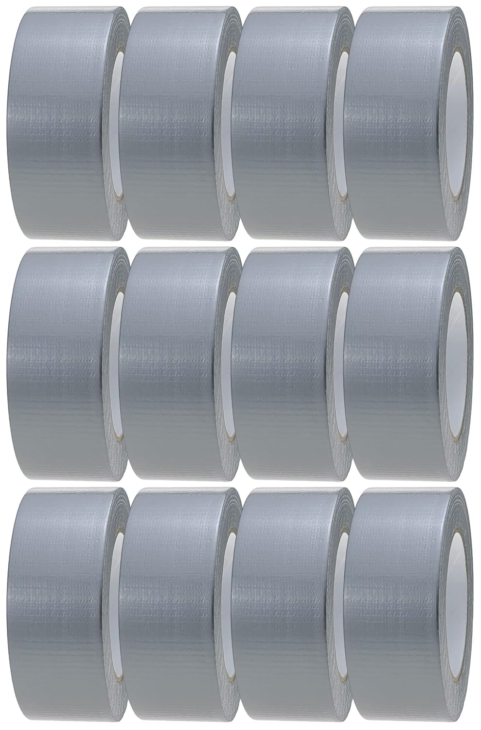 Crimson Starfish Silbernes Klebeband | 12 Rollen 48 mm x 45 m Gaffer-Tape | Wasserfestes | Mehrzweck-Klebeband für drinnen und draußen | Starkes