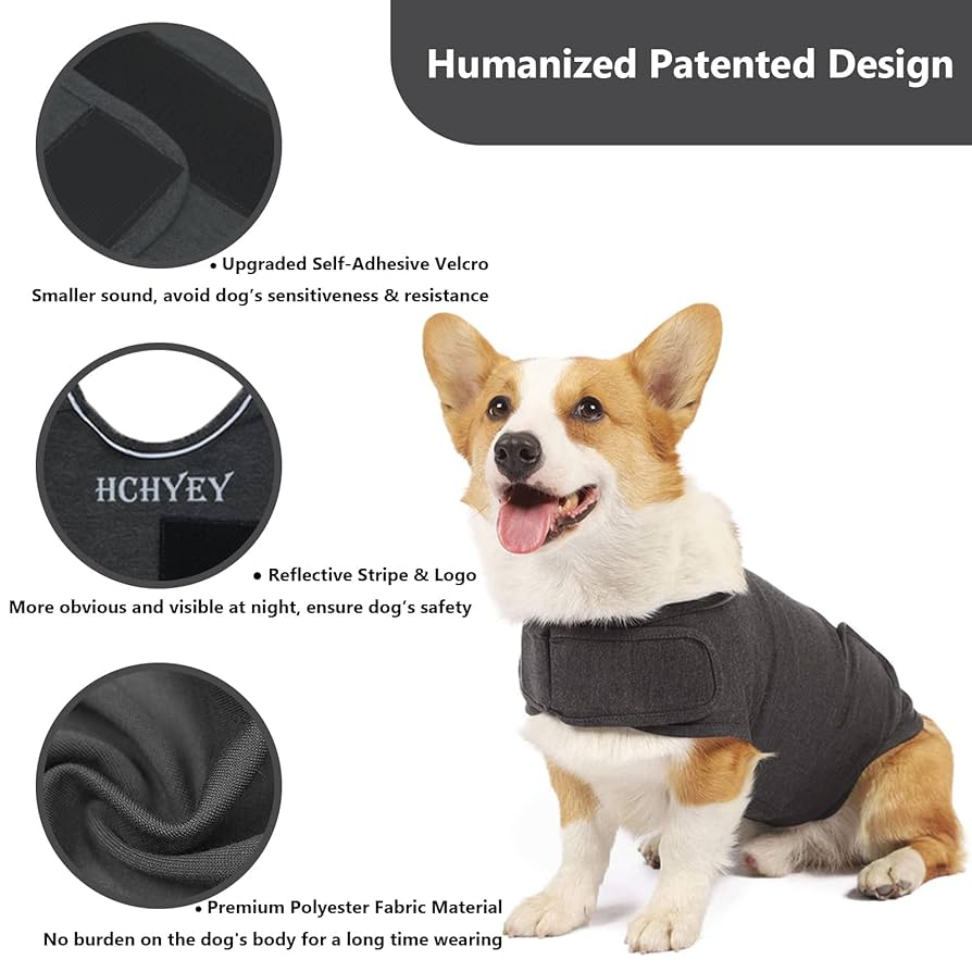 AOOLMOL Dog Anxiety Vest And Coat, Vet Visits And