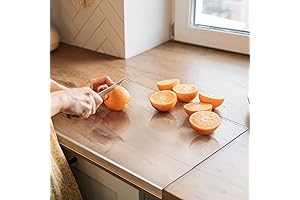 Premium Counter Top Protector: Acrylic Cutting Board with Built-In Counter Lip