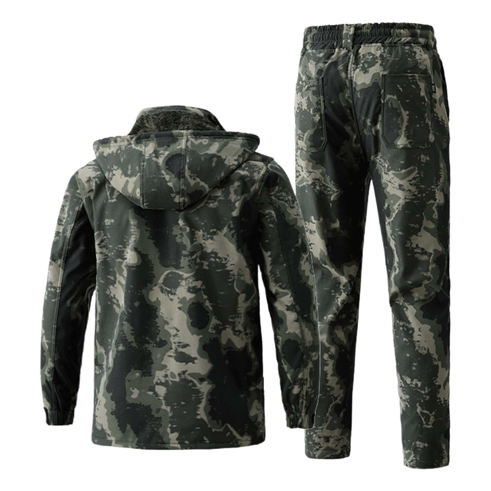 Tuta da Sci Outdoor da Uomo 2 Pezzi Tute Snowboard Tuta Combattimento Abbigliamento Militare Moda Invernale Impermeabile Mantieni Caldo Giacca Sci + Set Pantaloni Neve Sportiva