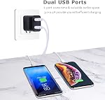 USB Bloc chargeur,4-Pack 30W Double port USB Un chargeur mural adaptateur d'alimentation QC 3.0 Multiport USB Fiche de charge, Double USB Blocs d'alimentation pour iPhone 17 16 15 14 13 Pro Max,iPad,Galaxie, Tablette, Pixel, Android