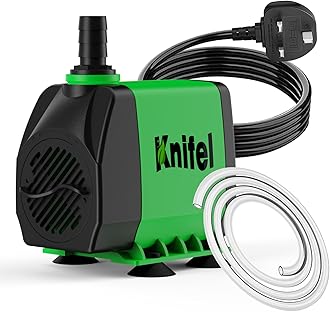 Knifel Submersible Pump 2500L/H 45W Dry Burning Protection with Ultra Quiet Design 2.5m High Lift for Fountains, Hydroponics, Ponds, Aquariums & More