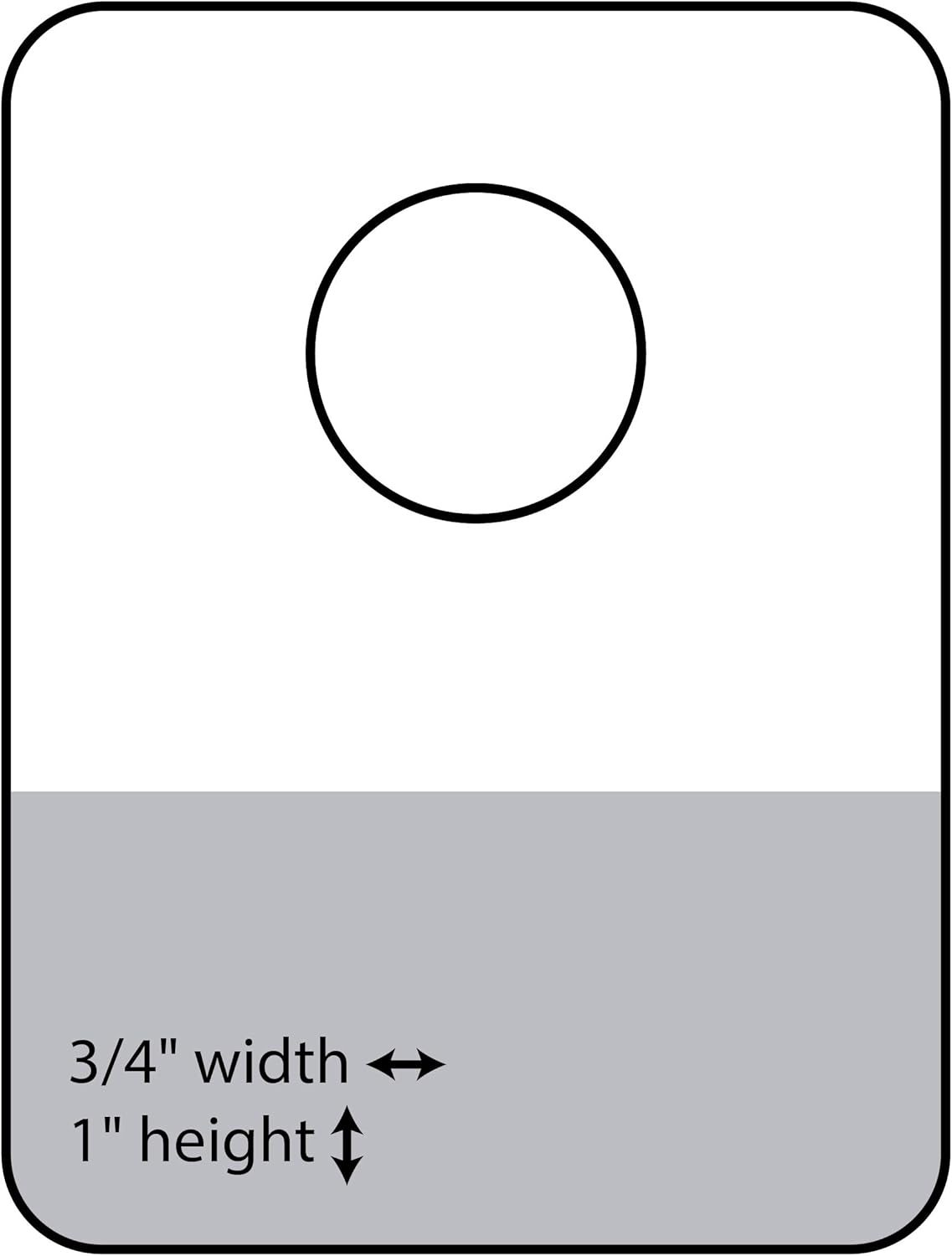 3/4" X 1" Round Hole Adhesive Hang Tabs 1000/Pack