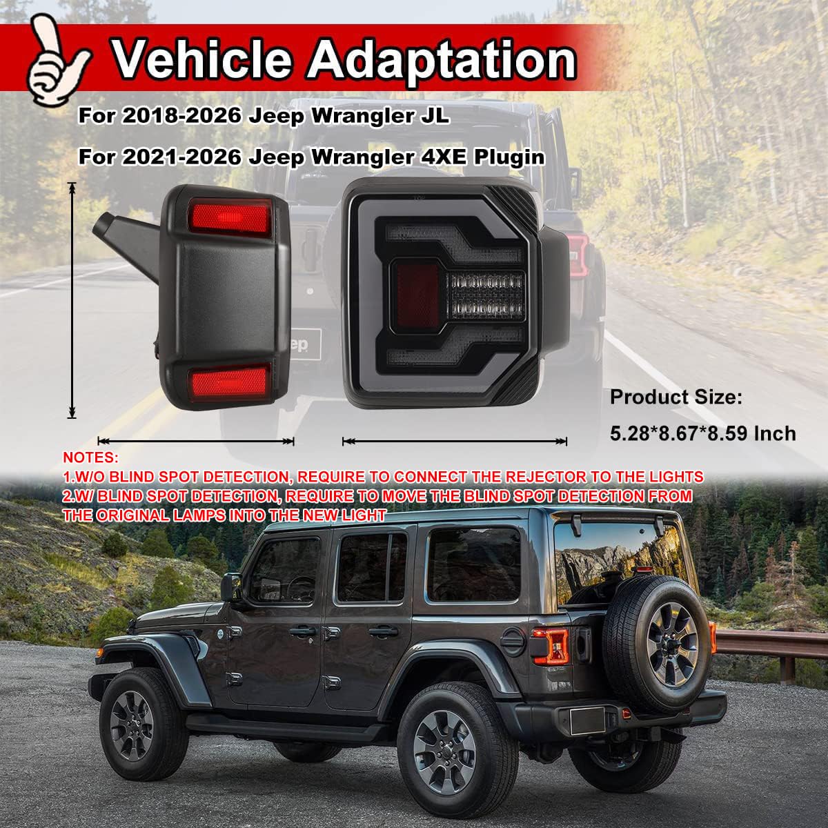 Amazon | Nixon オフロードテールライト ジープ ラングラー JL JLU