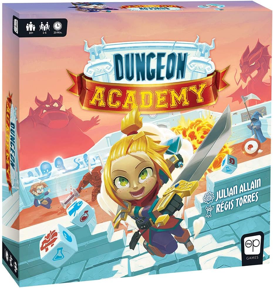 Dungeon Academy | Roll & Write Board Game | Each Roll Creates Unique Mazes | Collect Life Points & Mana, Fight Monsters, and Earn Treasure to Master The Academy | Family Board Game | 1-6 Players