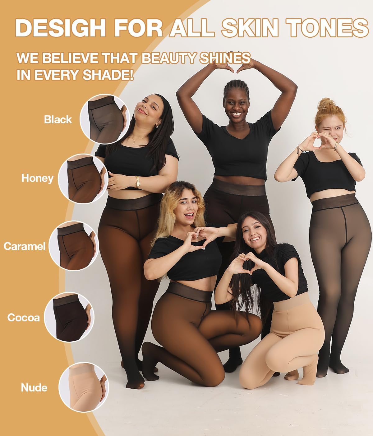 MERYLURE Fleece Lined Tights Women Fake Translucent Winter Warm Thick Pantyhose Thermal Sheer Leggings for All Skin Tone - Image 6