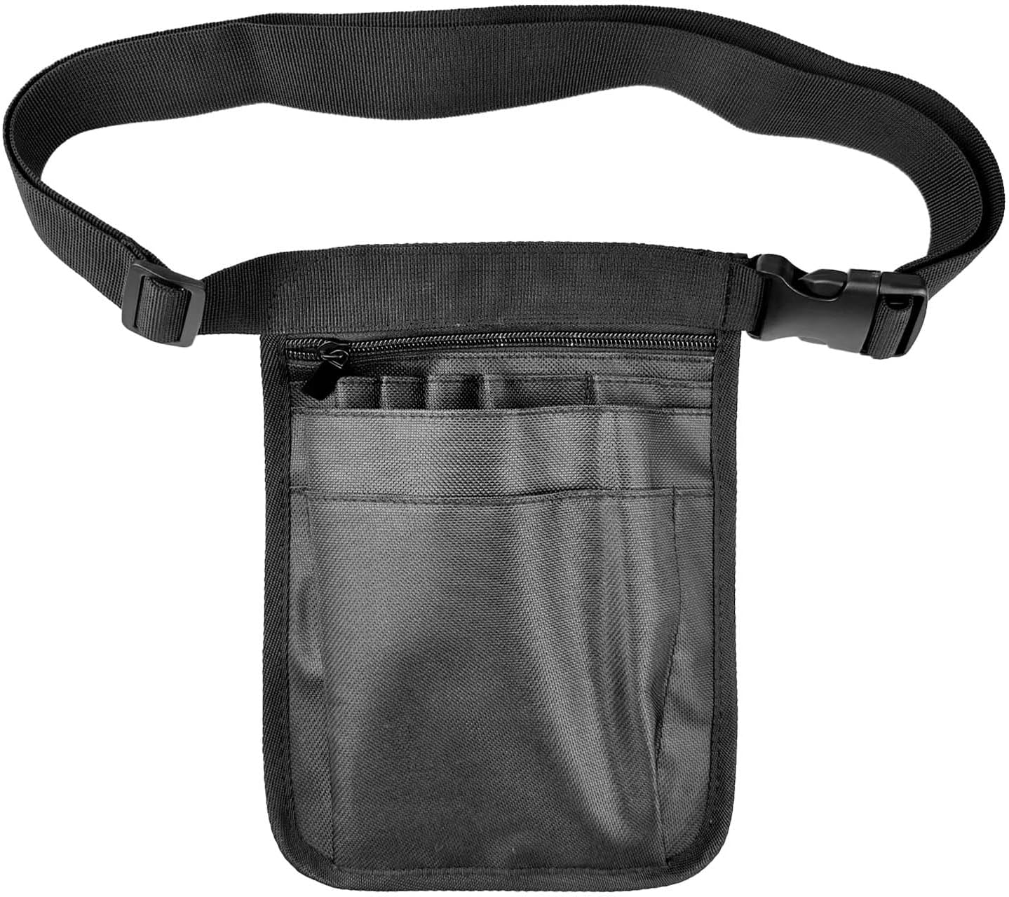 Nurse Pouch, Nurse Aid Pouch with Adjustable Belt, Multi-Section Nursing Aid Pouch, Nurse Pouch for Scissors, Nursing Kit, Accessories, Tools (Black), Black, Caring Aid Pouch with Adjustable Belt