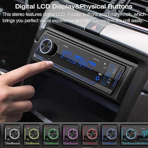 Vista 15 de Estéreo de coche Bluetooth de doble din: receptor de audio de coche con pantalla táctil LCD de 7 pulgadas - Mirrorlink MP5 Radio para coche con AM