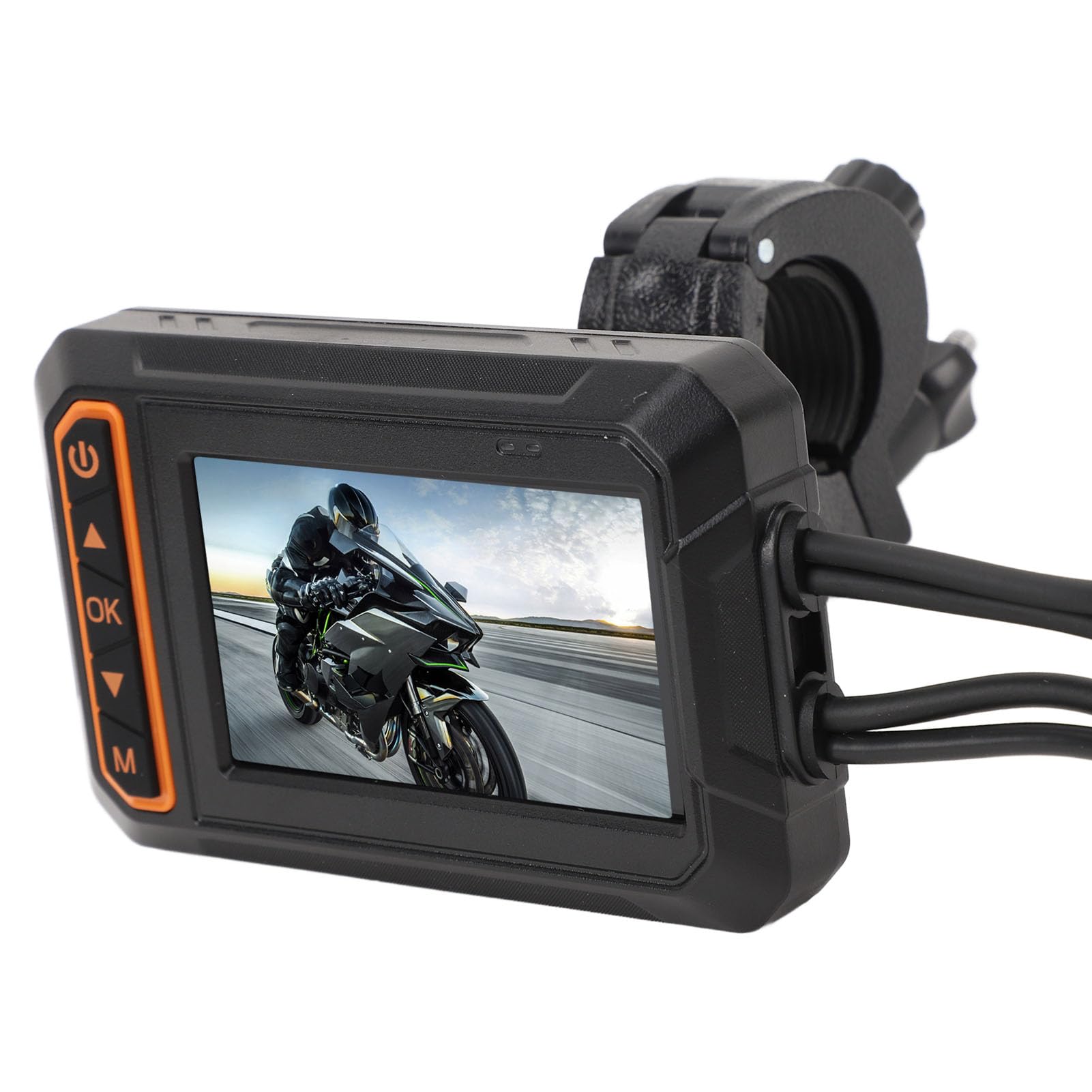 Cámara de Salpicadero de Doble Lente para Motocicleta, Grabadora Resistente Al Agua con Pantalla IPS de 1080P para Deportes de Motor y Ciclismo
