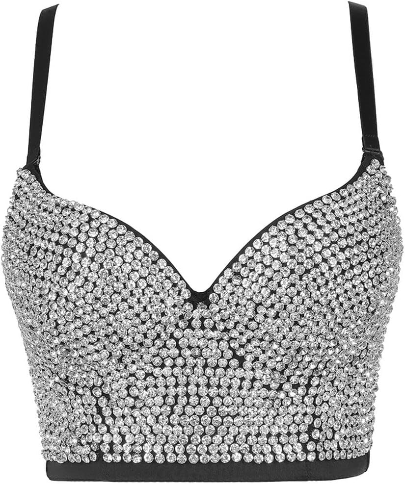 LIUHUO Short Outer Corset Dance Performance Costume Beaded Vest Women Wrap Chest Four Colors