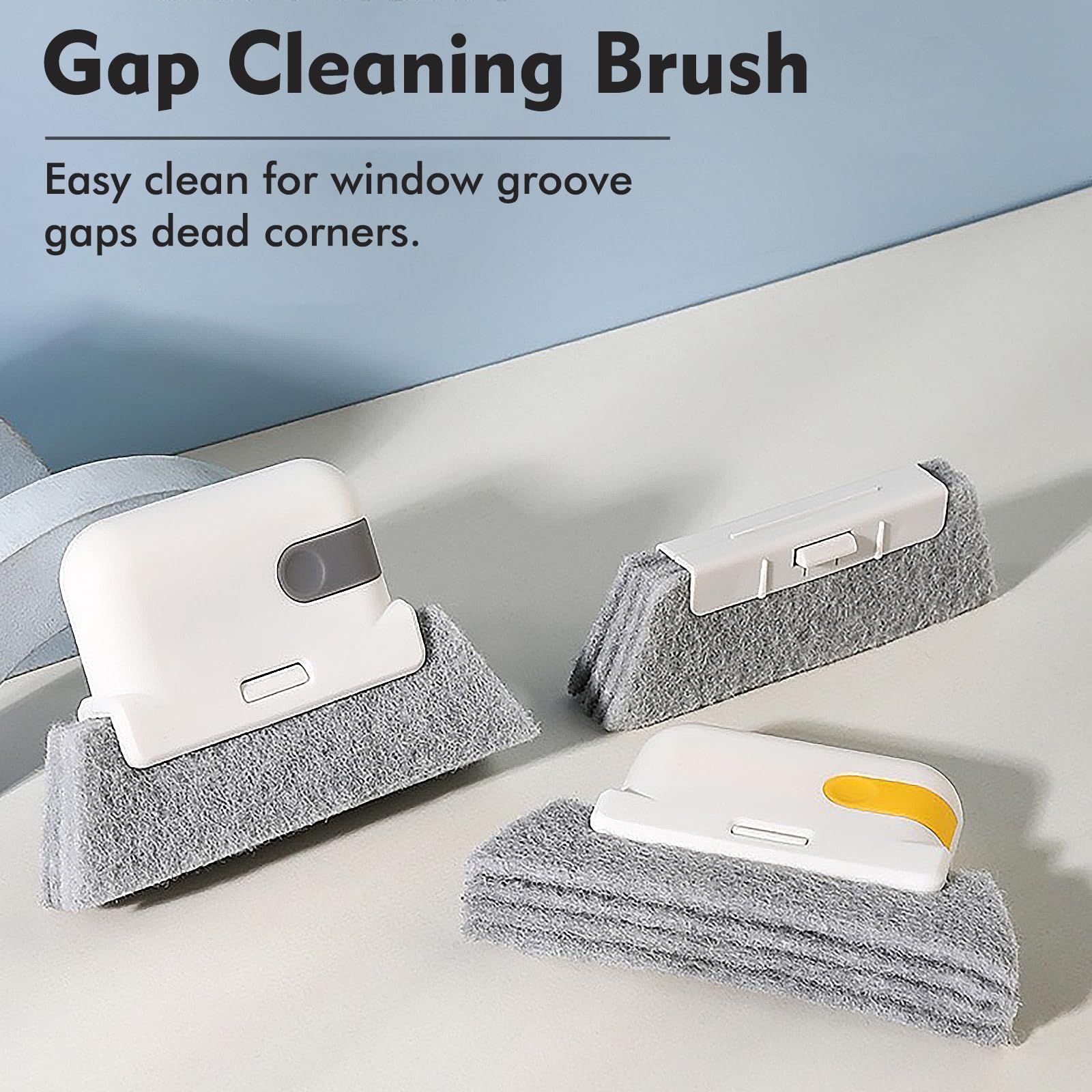 Joyzan Window Groove Cleaning Brush, Magic Sliding Door Track Cleaner Handheld Multifunction Crevice Tools Set Replacement For Sill Tile Lines Shutter Car Vents Keyboard Small Spaces Clean Lides Gaps