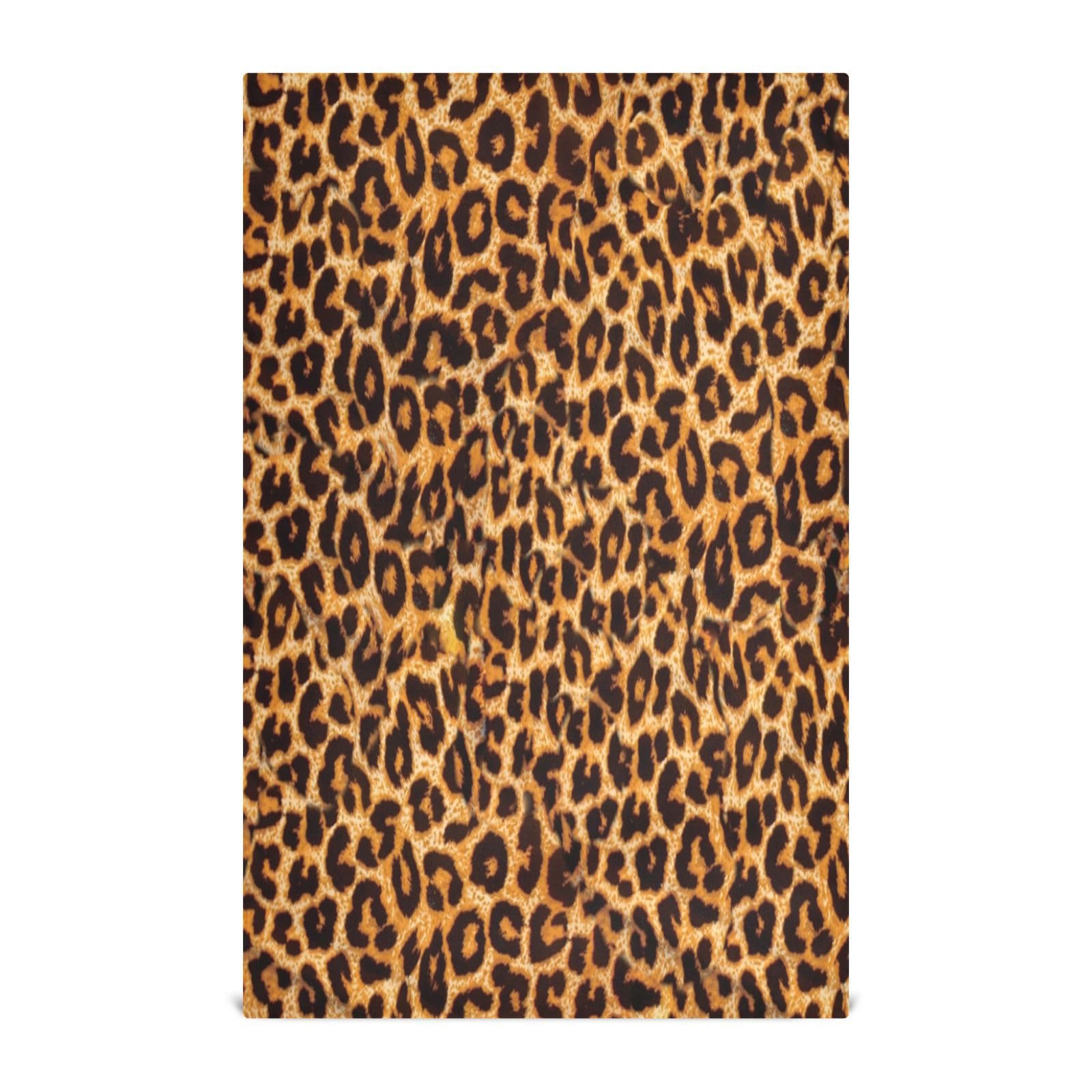 JUMBEAR Fashion Sexy Leopard Print Kitchen Dish Towel Soft Absorbent Dishcloths Reusable Hand Towel Tea Towels and Table Decoration Towels 28 x 18 Inch 1Pack