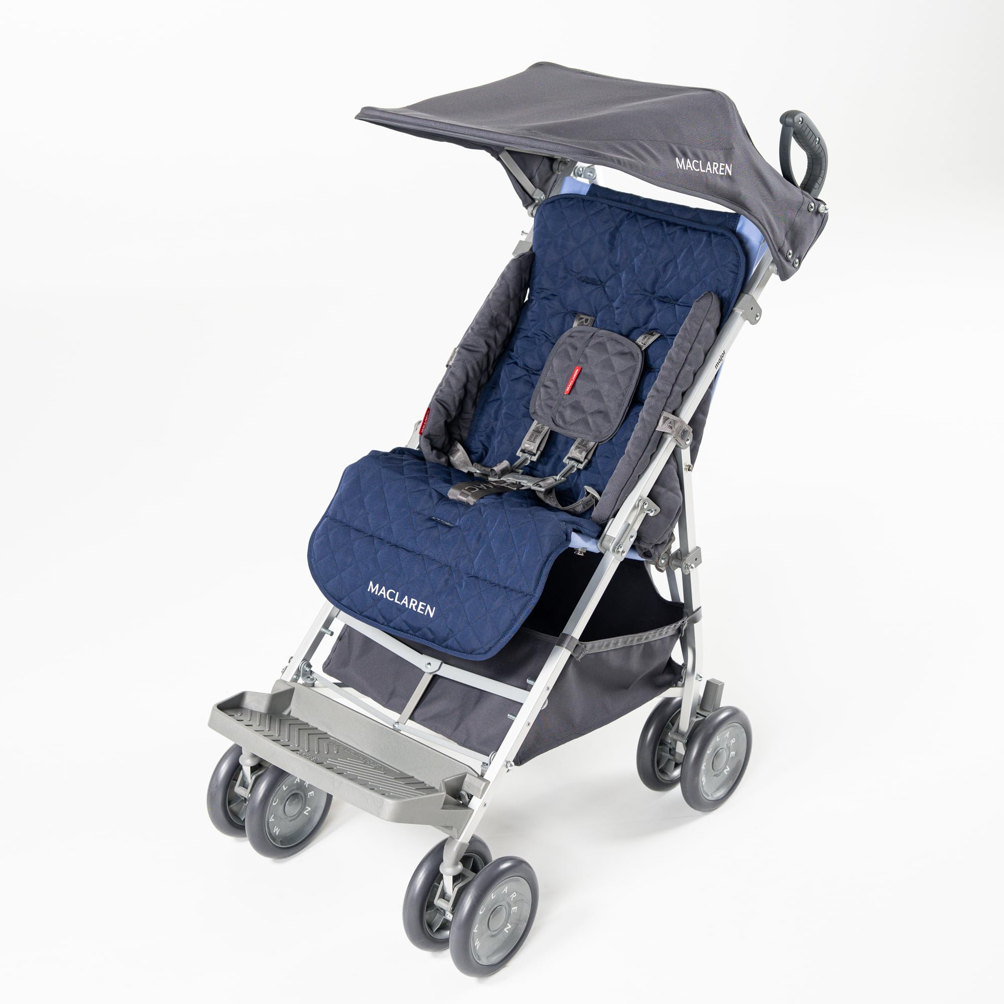 Maclaren Major Elite Kinderwagen für Behinderte bis 50 kg Schirmfaltung Sanftes Blau/Navy