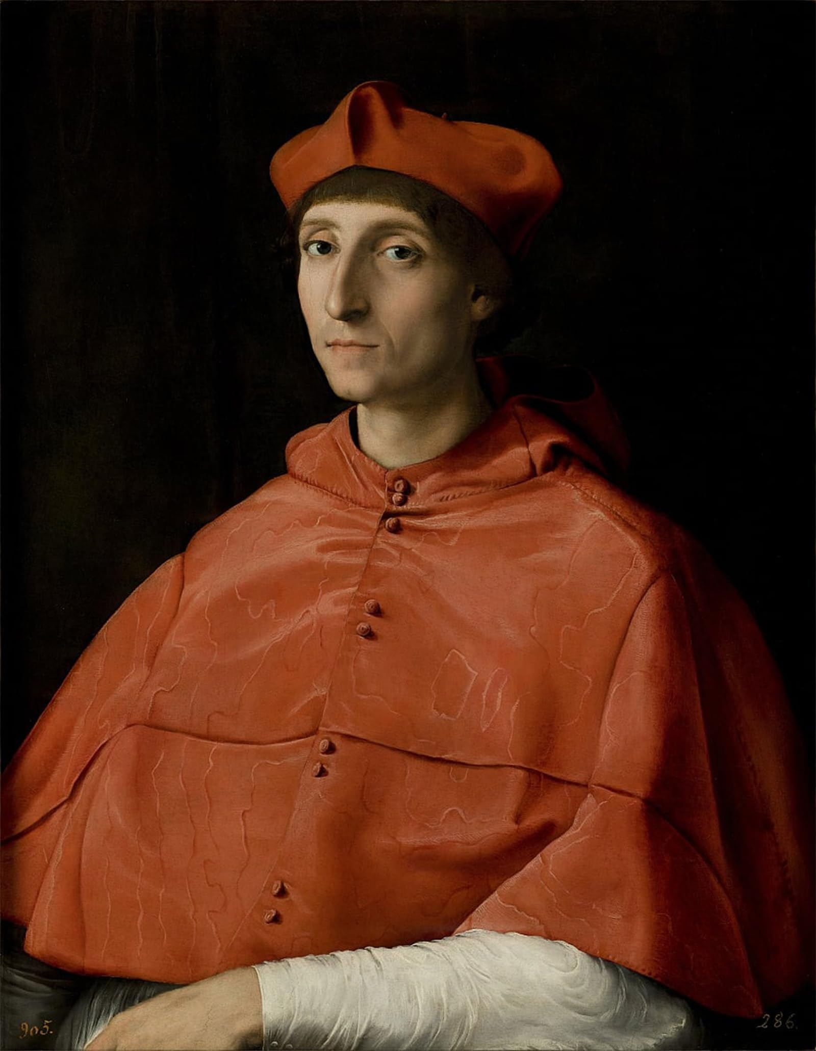SERENDIPITP Retro Picture Poster Wall Art Pictures Painting Portrait of a Cardinal by Raffaello Sanzio Raphael Wall Art Canvas Print for Wall Decor 60x90cm