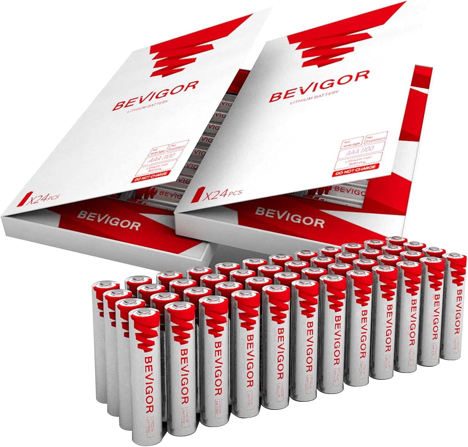 BEVIGOR AAA Lithium Batteries, 48 Pack Lithium Iron Triple